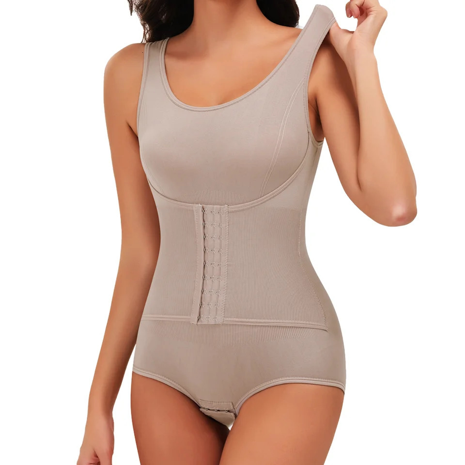 Bodysuit Shapewear with Belt Women Tummy Control Fajas Body Shaper Waist Trainer Slimming Cincher Corset Tops Gym Belly Trimmer 260207
