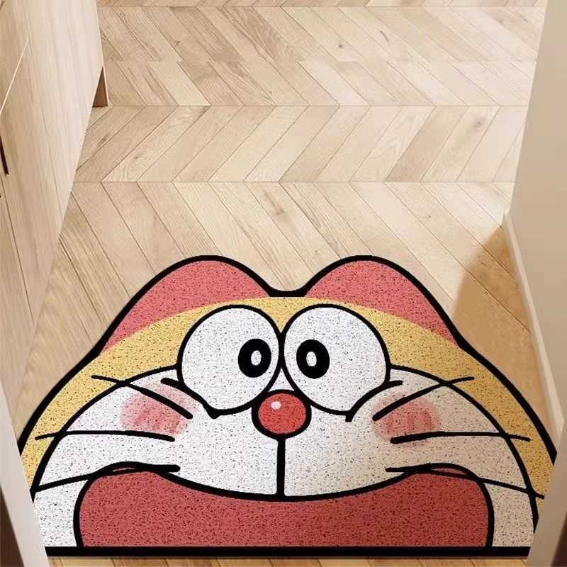 Cartoon entrance door mat dirt-scraping anti-slip mat for the entryway dirt-resistant and wear-resistant wire loop floor mat S260207