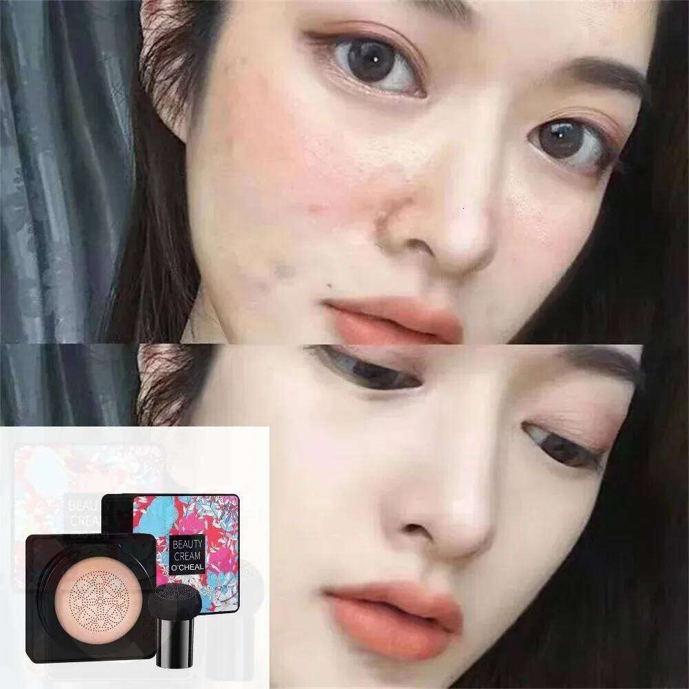 CC Magic Mushroom Head Air Cushion Waterproof Brighten Foundation Cream Women Base Makeup Face Korean Cosmetics 26L0209