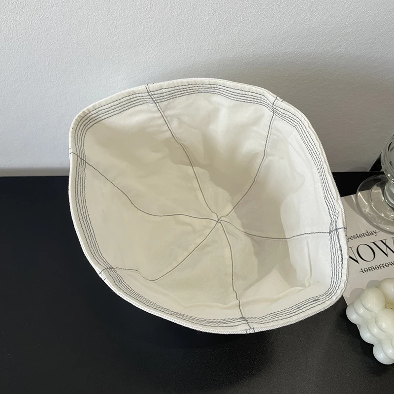 Japanese Retro Denim Bucket Hat Womens Spring Summer Fashion Casual Versatile Trend Quality Sun Basin Hat 260208