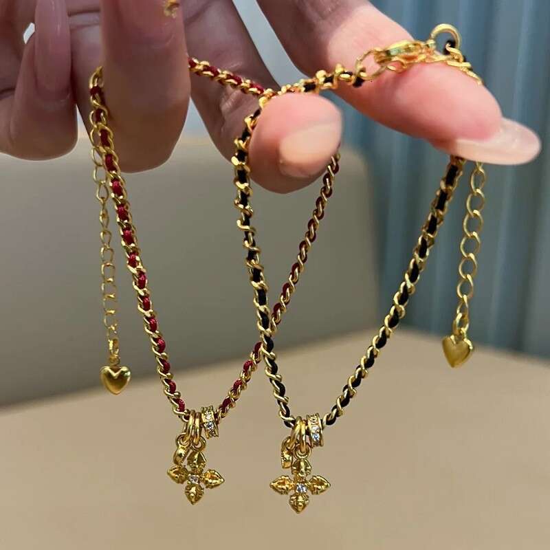Necklace Designer For Women Red String Vajra Bracelet For Women 2026 New DIY Black Gold Bracelet