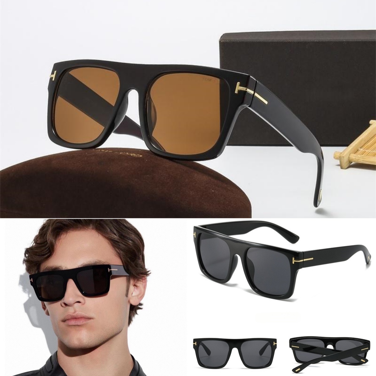 Luxury designer sunglasses womens sunglasses Oversized frames Retro Sunglasses Womens Mens 70s Classic Vintage Sun Glasses AR82227