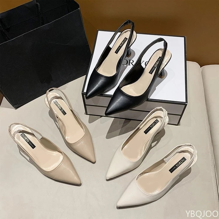 2025 Summer pointed high heels Womens sandals Casual Shallow mouth shoe Fashion elegant ladies shoes Zapatillas Mujer 260202