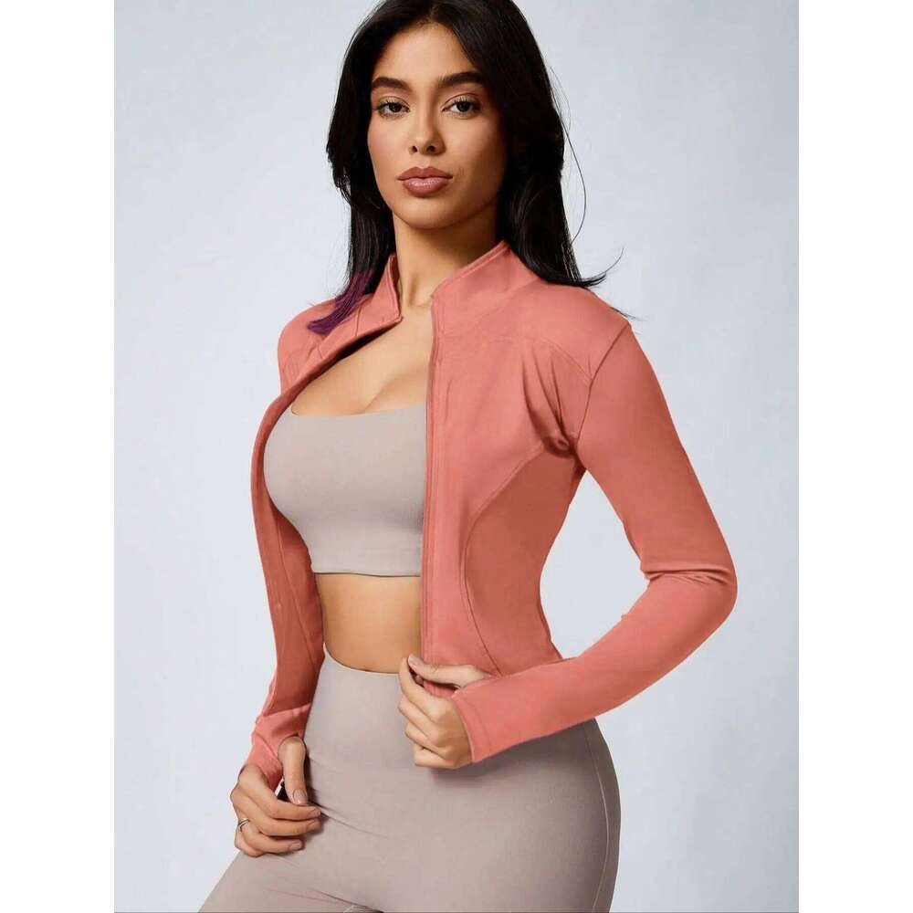 Fitfemme Women's Slim Fit Full Zip Long Sleeve Quick - Dry Breathable Athletic Workout 26Y0209