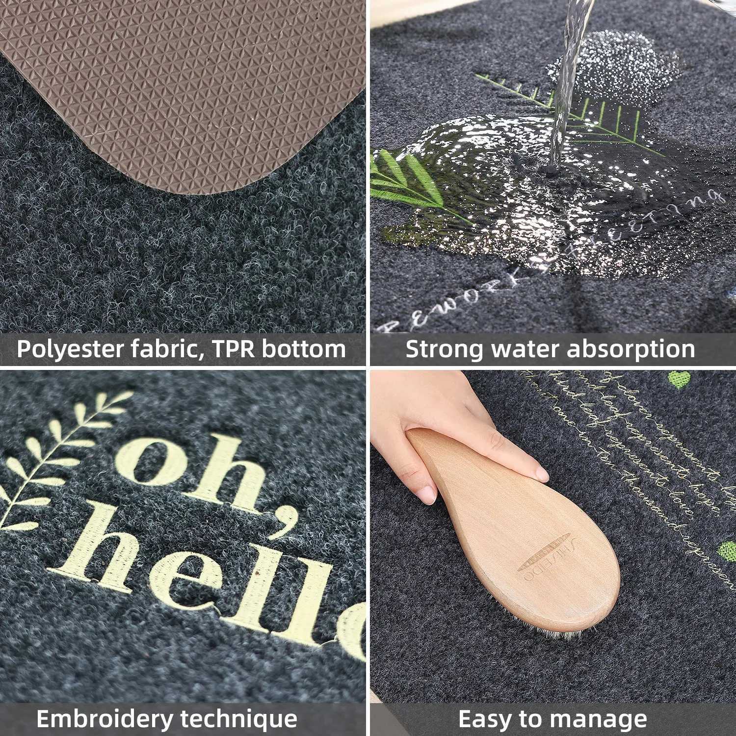 Dust-proof entry pad comfortable non-slip entry carpet dirt-resistant pad indoor entry pad shoe scraper in high-flow areas S260207