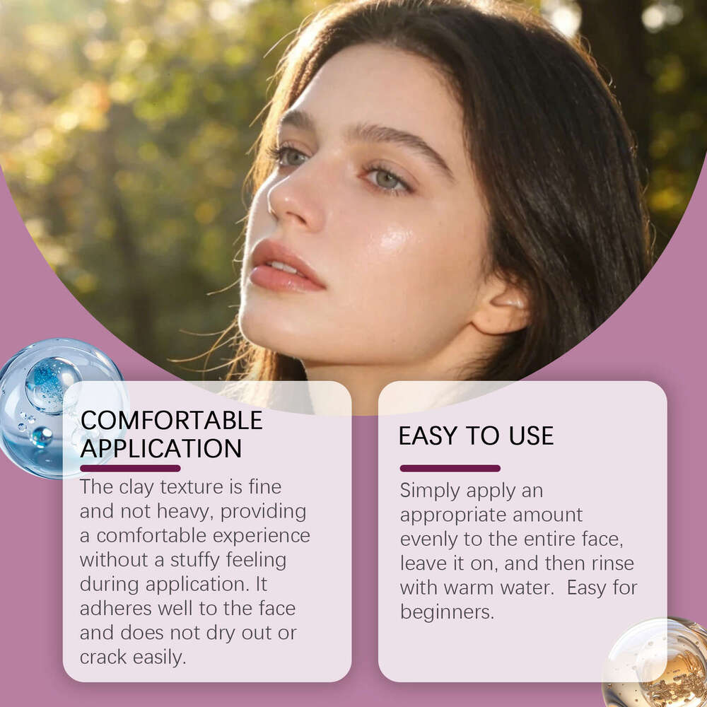 Viareline Beetroot Cleansing Mud Mask Gentle facial cleansing, moisturizing and purifying, daily application mask