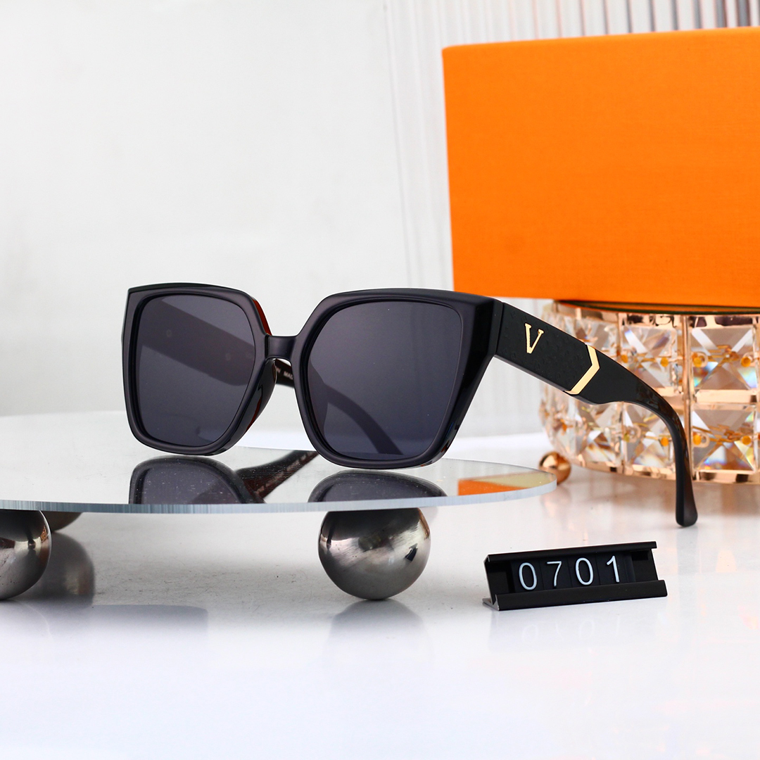 Sunglasses designer Sunglasses luxury sunglasses for men women letter fashion Rectangle classic UV400 12A Valentine Day gift 7 colour box