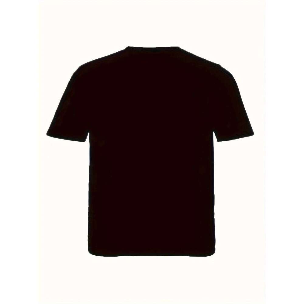 Cool Santa Rock On Graphic Tee Men's Summer Casual Round Neck Short Sleeve T-Shirt Festive Hip Hop Style X260209