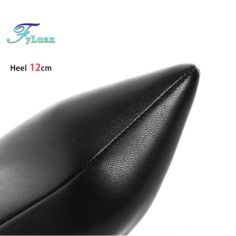 Black Pointed Boots For Woman 12CM Stiletto Fashion Women Party Winter Shoes Plus Size 43 44 45 Back Zipper Midcalf 260208