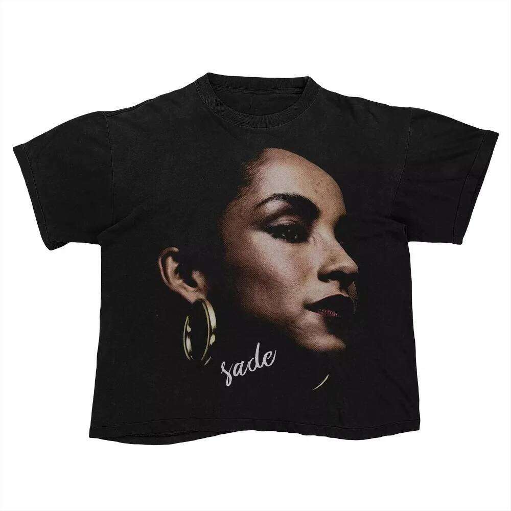 Vintage 90's Adu Sade Rap Hip Hop 90 Unisex Tshirt S-4XL Graphic Short Sleeve Shirt Men Women Summer X260209