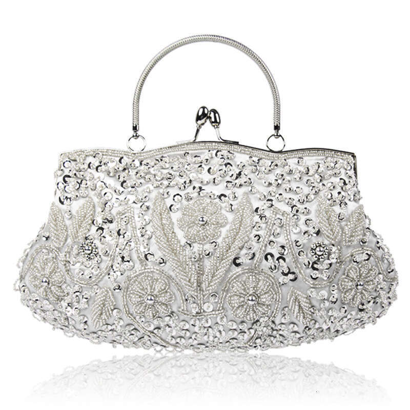 Foreign Trade Hot-Selling Popular Scarce Vintage Handmade Beaded Embroidered Dress Evening Bag Multiple Colors Available Wholesale