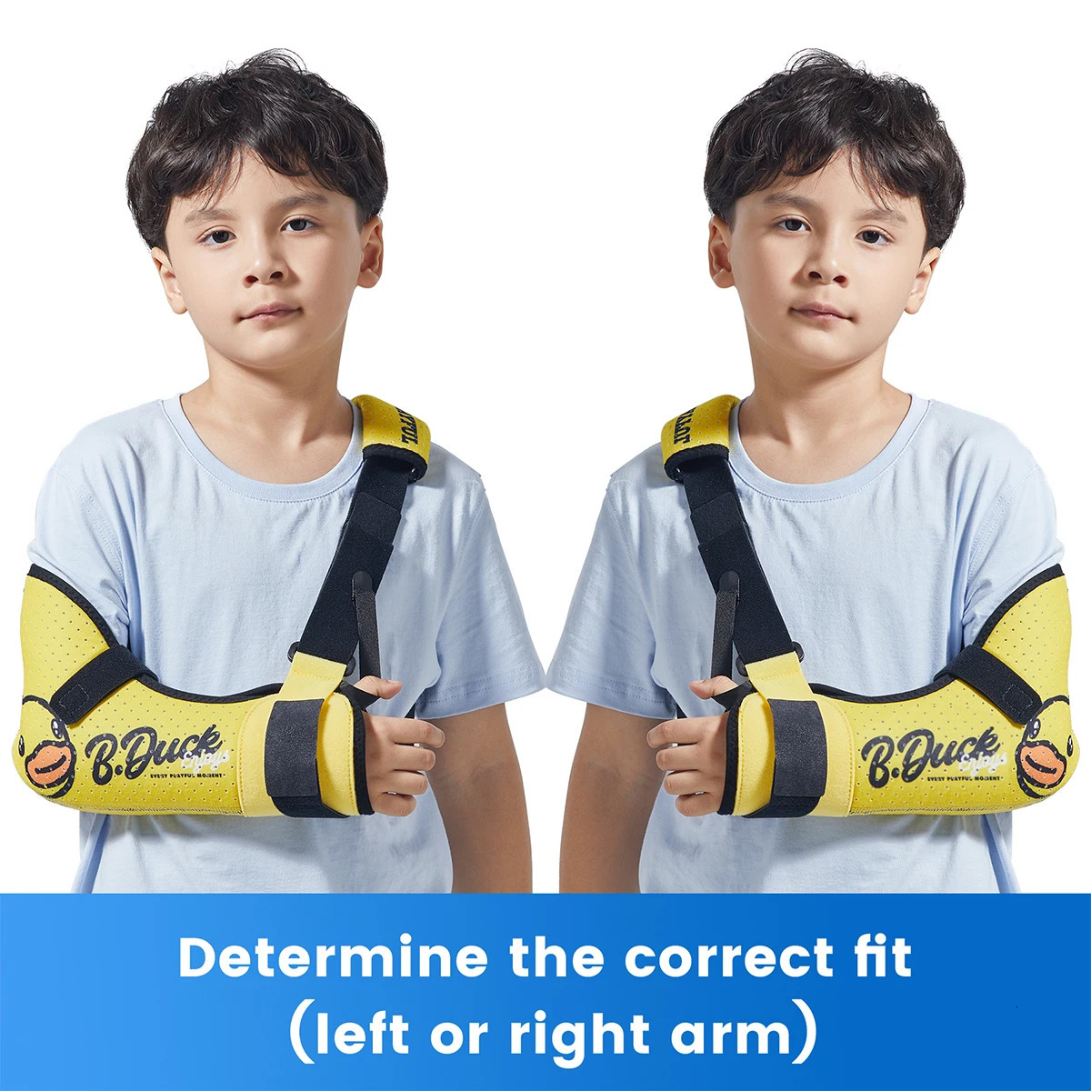 VELPEAU Kids Arm Sling Sponge Filled n Shoulder Immobilizer with Waist Strap Support Brace for Children Boys Girls 260202