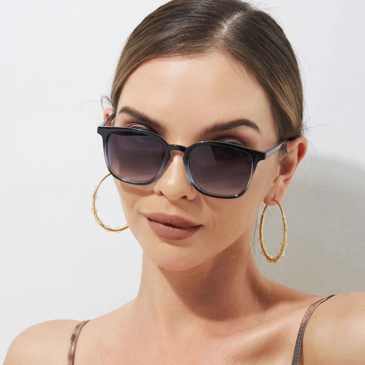 6pcs4pcs3pcs Square Small Sunglasse Rectangle Frame Purple Colorful Sun Glasses Female Y2K Retro Gradient Shades UV400 260206