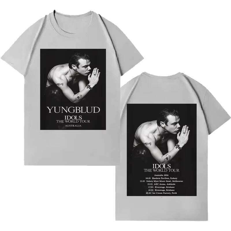 Rapper Yungblud World Tour 2026 Spring summer Print Short Sleeve Top Mens Women Gothic Pop music Crewneck Cozy Casual T-shirt X260209