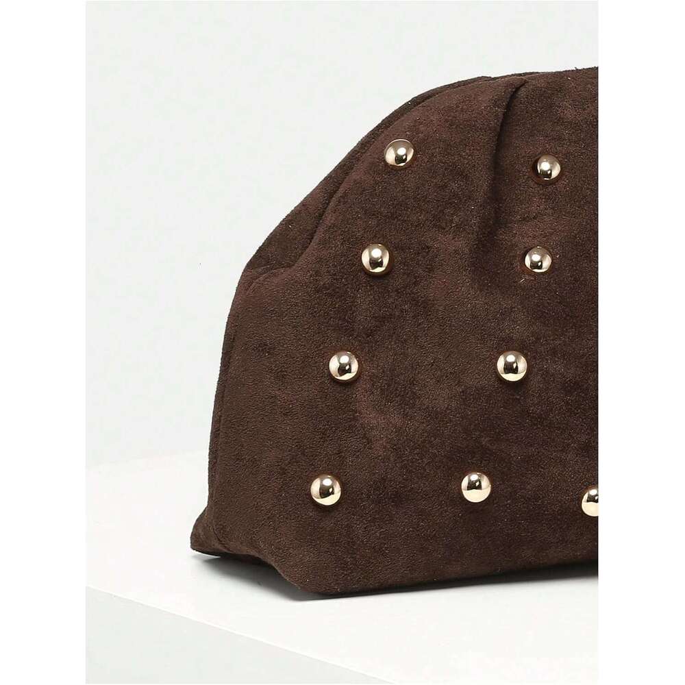 Women S Elegant Studded Clutch Bag Magnet Ruched Bags Retro Vintage Evening Handbag 2026