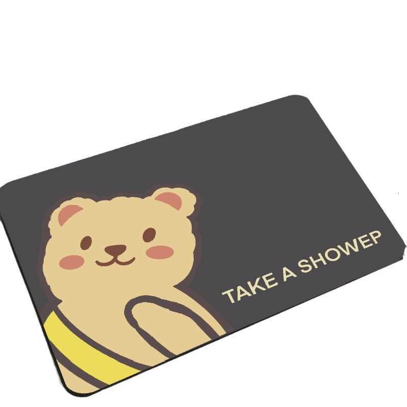 Cartoon-style soft diatomite floor mat for home bathroom water-absorbent quick-drying dirt-resistant wear-resistant easy to maintain non-slip mat S260