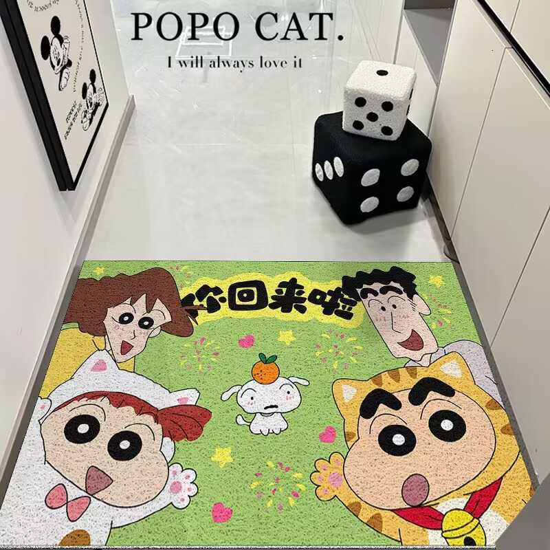 Crayon Shin-chan entrance door mat dirt-resistant foyer mat velvet easy to cut and maintain non-slip entry mat S260207
