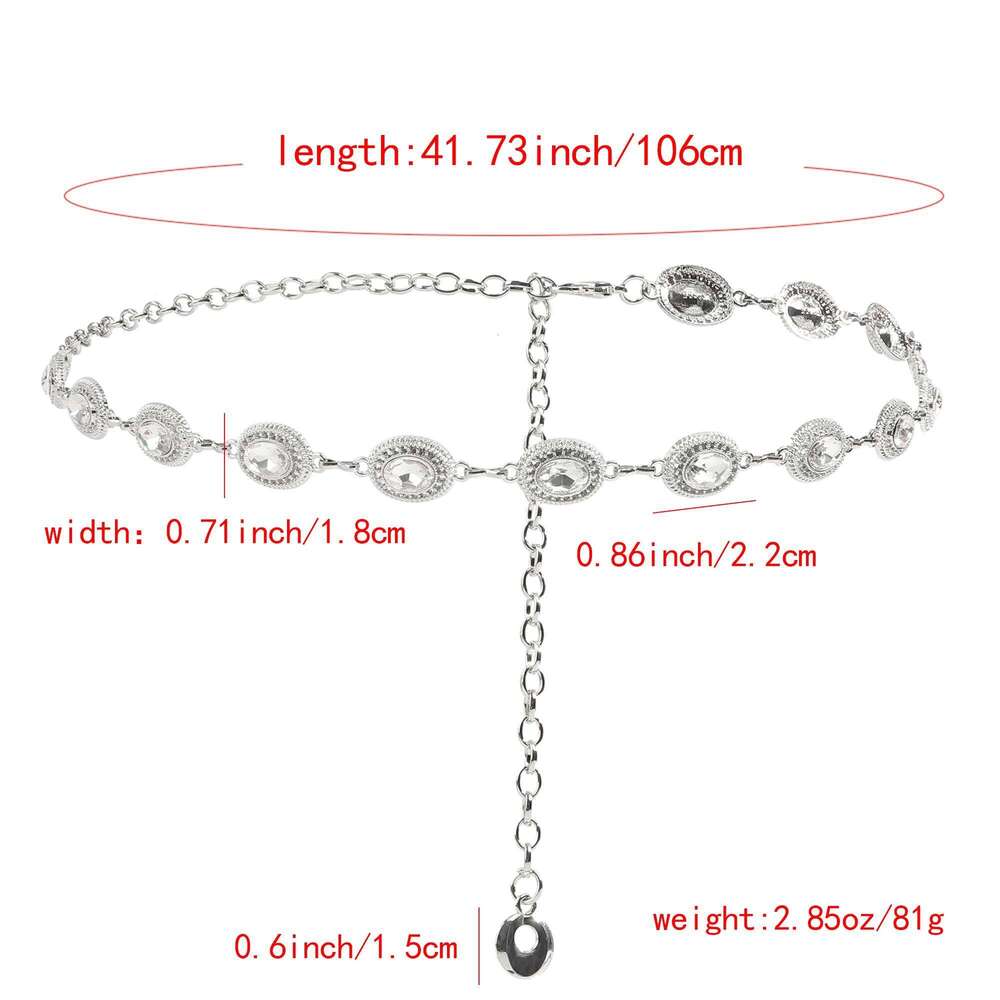 The new diamond-encrusted premium metal accessory goes stylish with dress pants waist chain X260209
