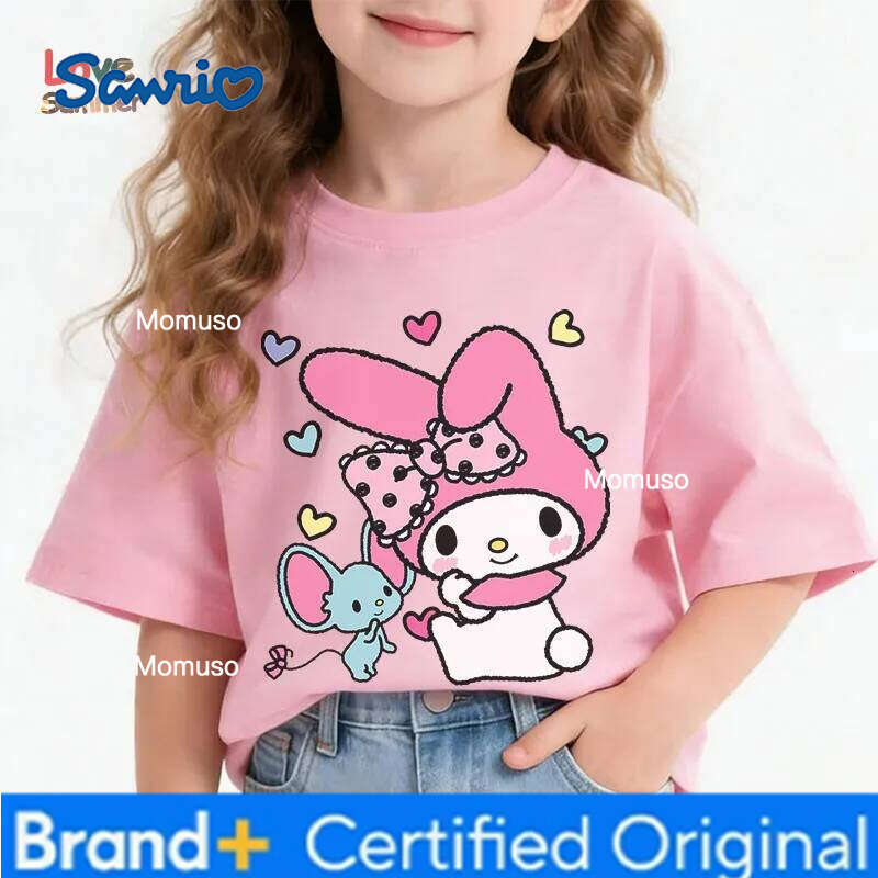 Sanrio My Melody Cute Cartoon Kuromi Family Tour T-Shirt O Collo Manica Corta R…