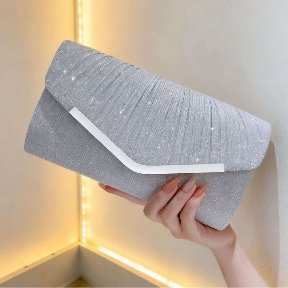 European And American Fashion Pleated Envelope Elegant Dress Clutch Party Evening Women S Banquet Bag
