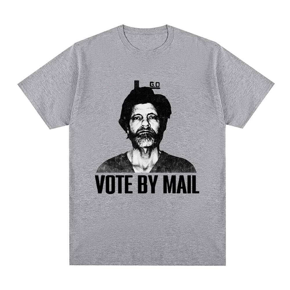 Vote By Mail Ted Kaczynski Fashion Women's men Harajuku Pattern High Quality Casual Vintage T-shirt Top X260209