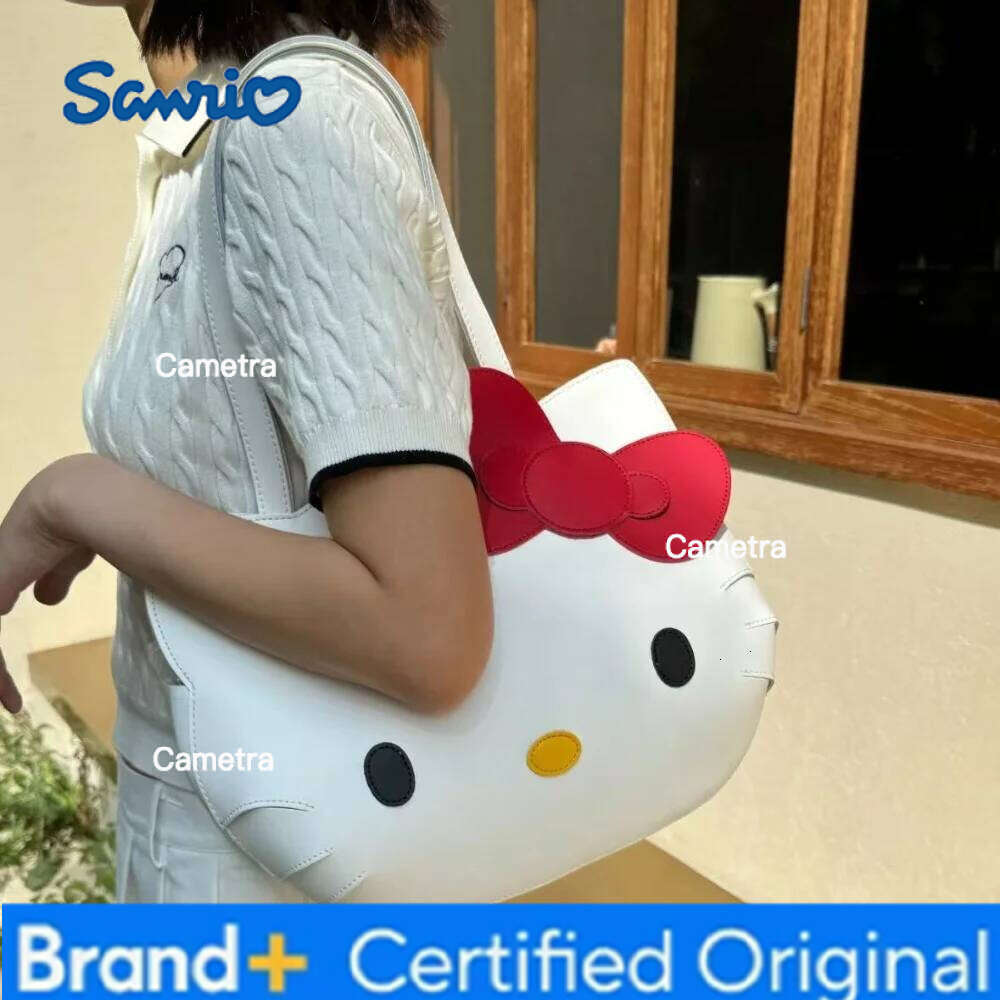 Sanrio Kawaii Hello Kitty Tote Bag Cartoon PU Backpack High Capacity Portable Shoulder Bags Commuting Handbag Student Girl Gift H260209