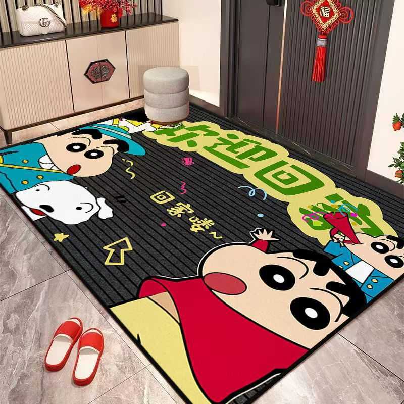 Crayon Shin-chan floor mat for entrance home doorway cartoon carpet dust-removing dirt-resistant mat S260207