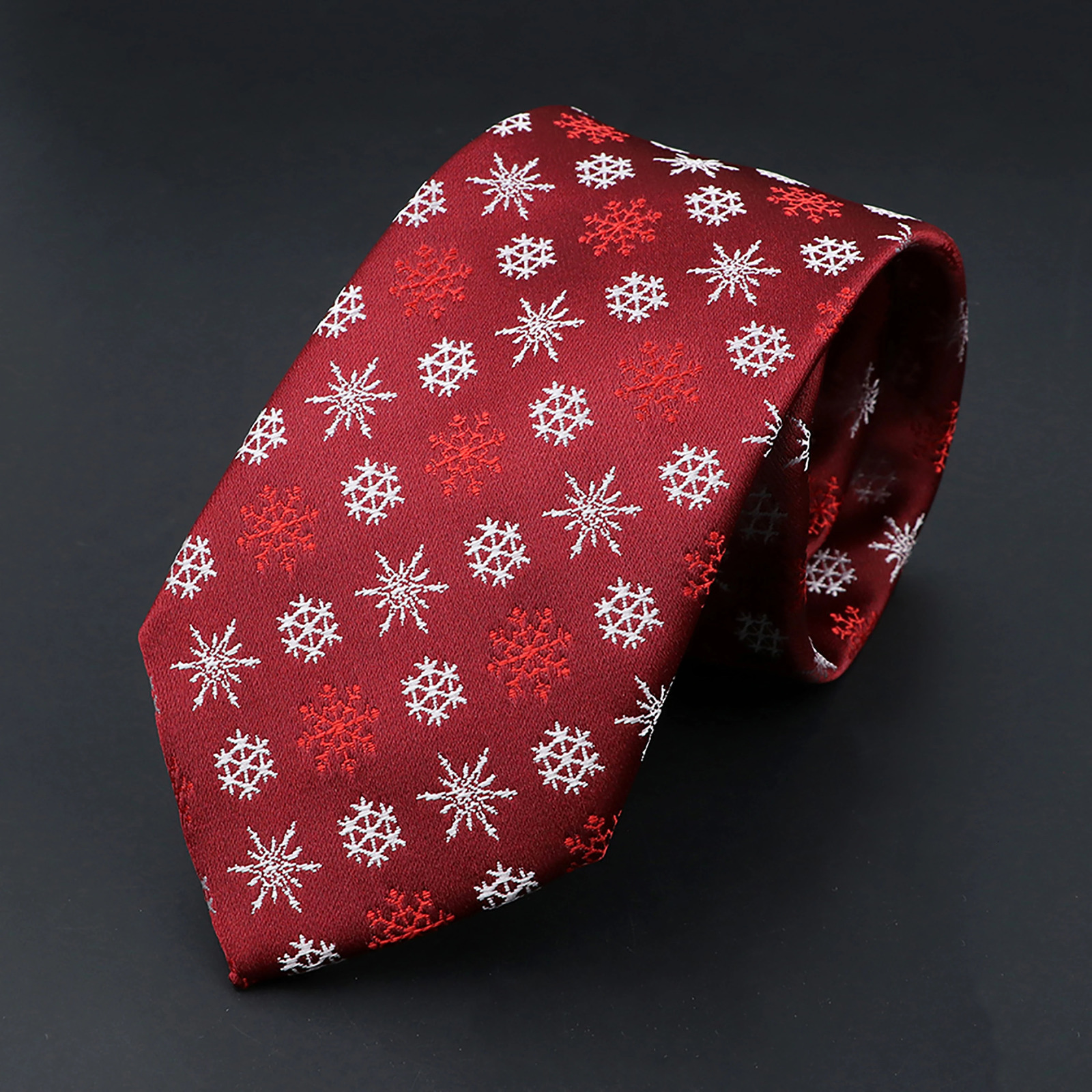 Classic Red Blue Christmas Tie For Men Father Festival Gift Santa Claus Snowman Tree Snowflake Elk Necktie Skinny 7cm Accessory 260208