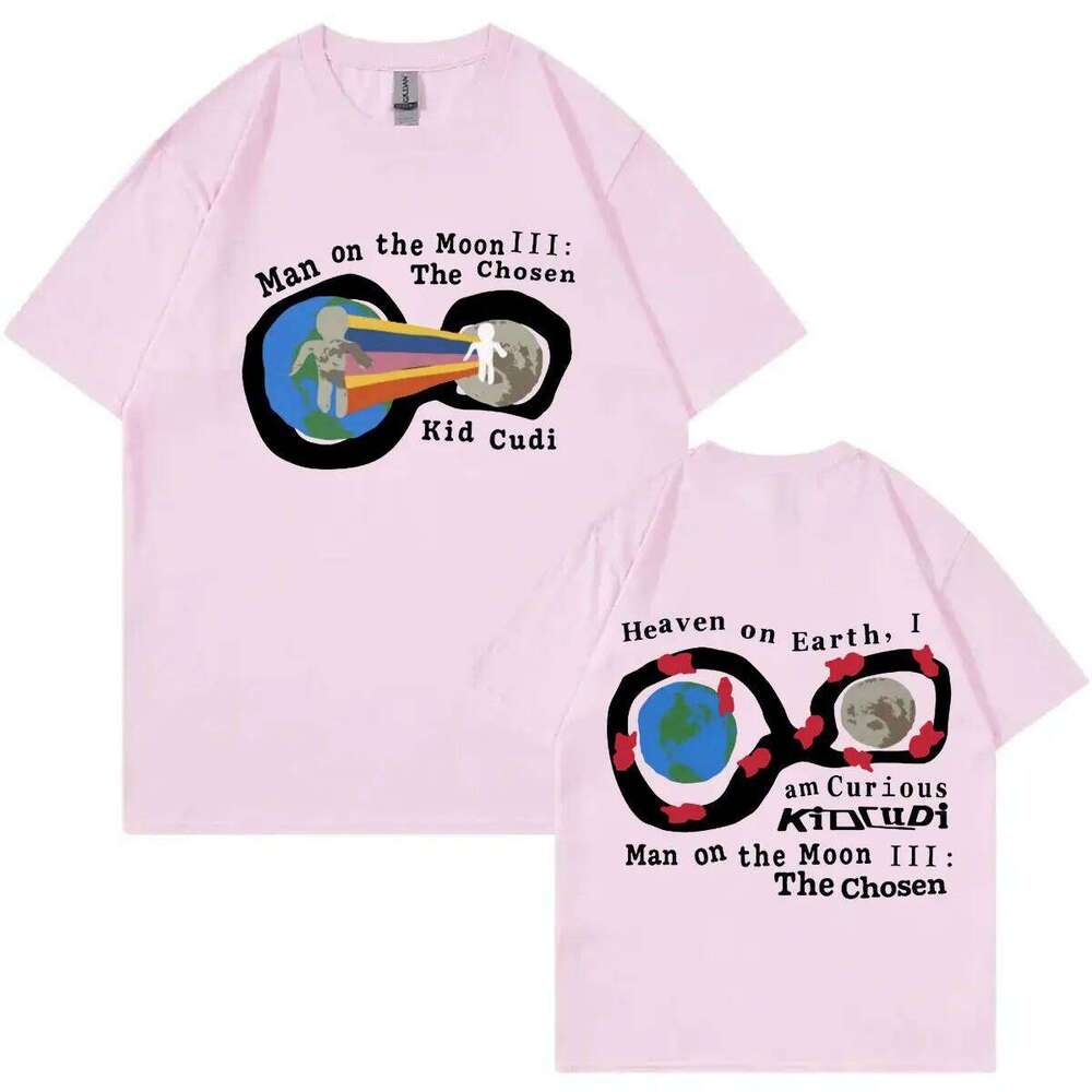 Rapper Kid Cudi Album Man on Moon III : The Chosen Graphic T Shirts Unisex Fashion Hip Hop T-shirt Casual Comfort Loose Tees X260209