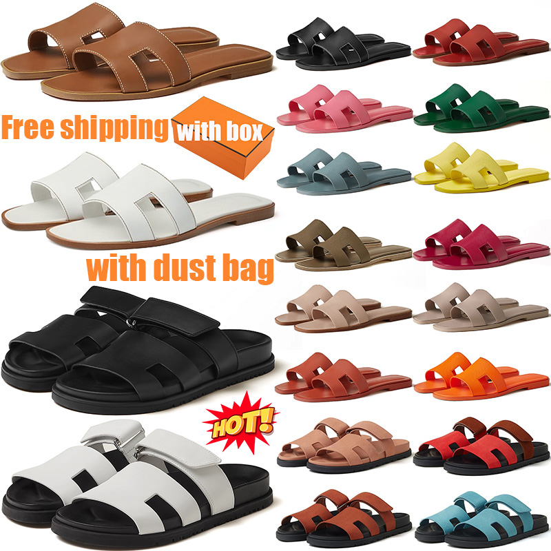 Free shipping with box famous designer sandals women slides flat sandale ladies luxury Chaussures black claquette sandal leather womens sliders outdoor shoes