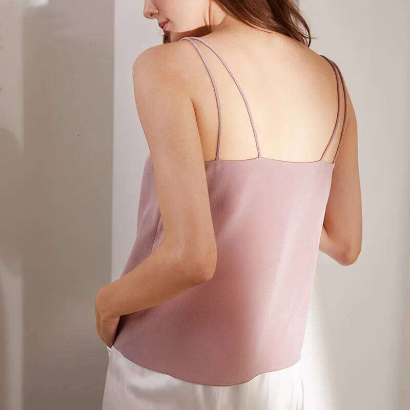 19 MM Mulberry Camisole Sling Camis Women Tank Real Silk Candy Color Satin Top 26Y0209