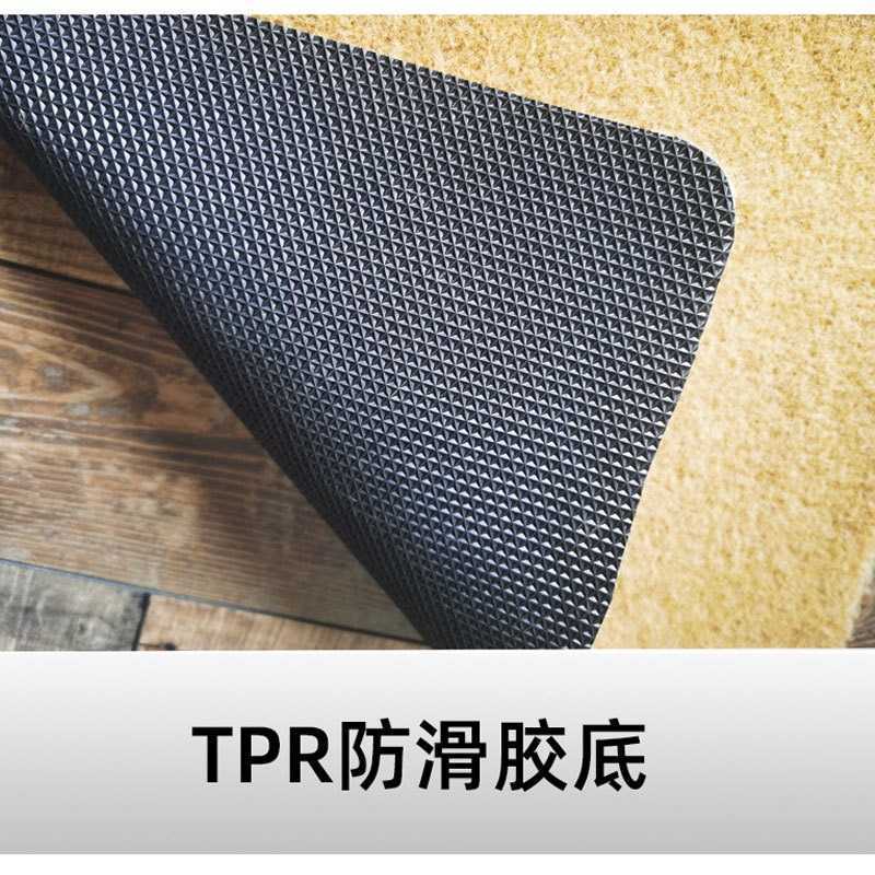 Faux Coconut Palm Doormat Embroidered Entrance Mat Mud Scraper Faux Palm Non-Slip Foot Mat Outdoor Mat S260207