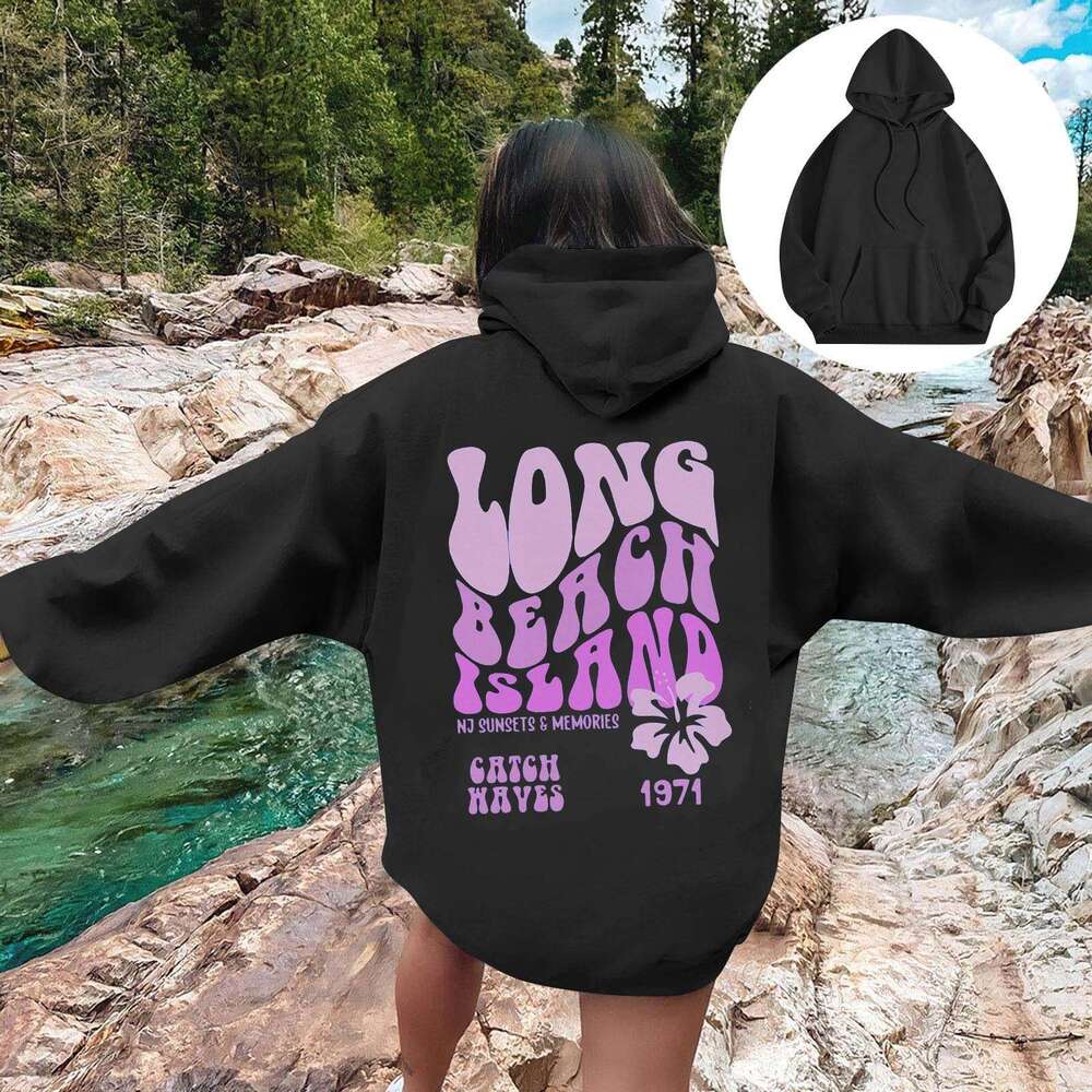 Hoodie Solid Color Letter Print Long Sleeve Street Style Women's Sweatshirt Milk Silk Polyester Fabric Long Sleeve Hip Hop Sweatshirt Womans Hood