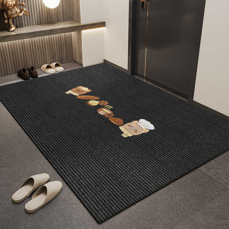 Cartoon Entryway Doormat Dirt-Resistant and Easy to Clean Crystal Velvet Doormat for Home Entrance Customizable Non-Slip Mat S260207