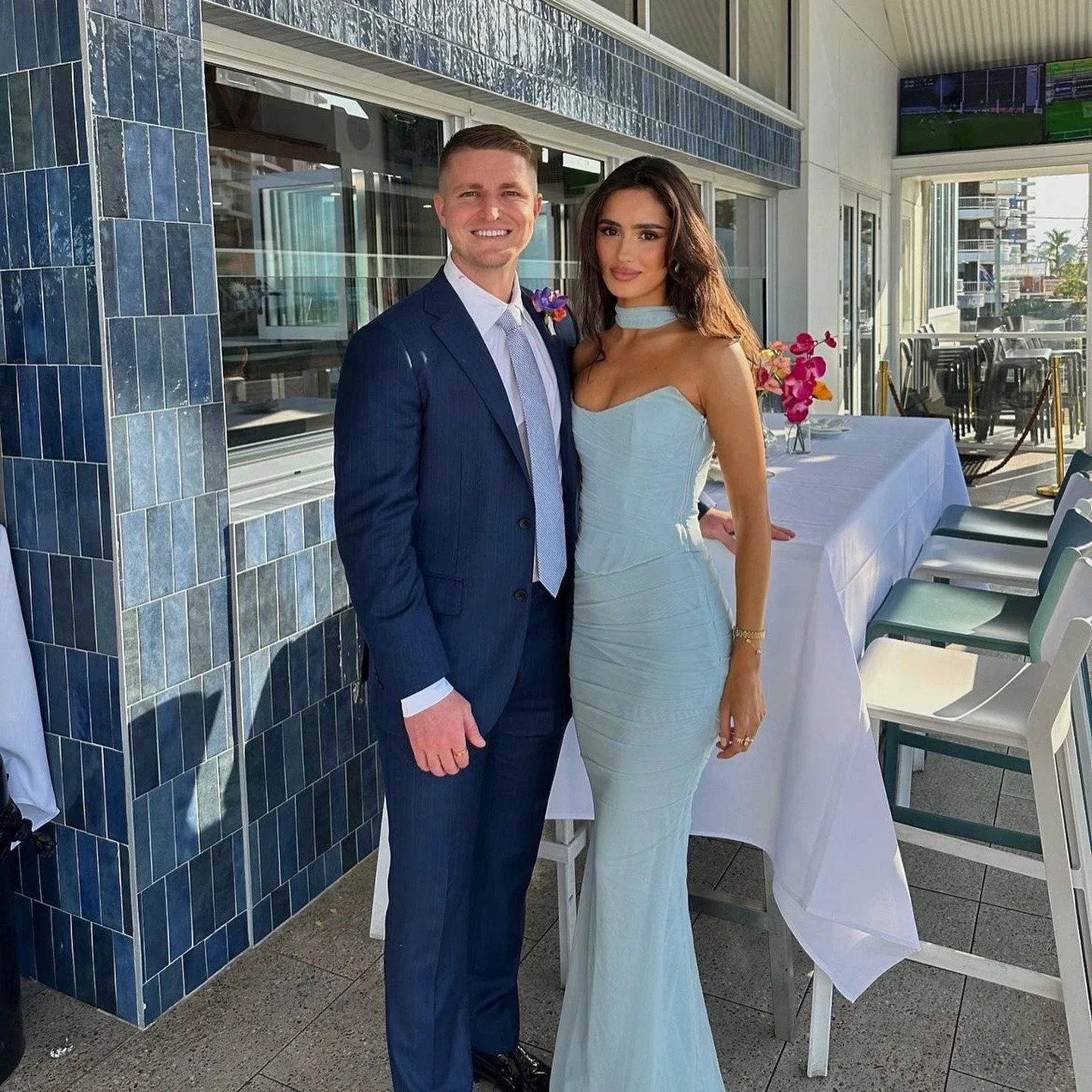 Mingmingxi Elegant Maxi Wedding Guest Dress Set Sexy Strapless Blue Cropped Top Set Bodycon Holiday Party Dresses Women 260208