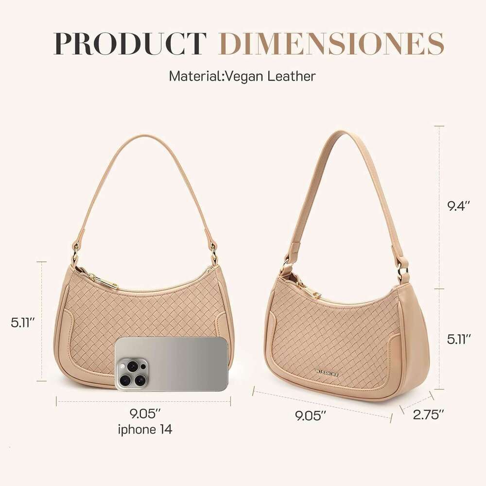 Shoulder Bag Purses For Women Small Handbags Mini Clutch Purse With Adjustable Strap Trendy Hobo Underarm Crescent