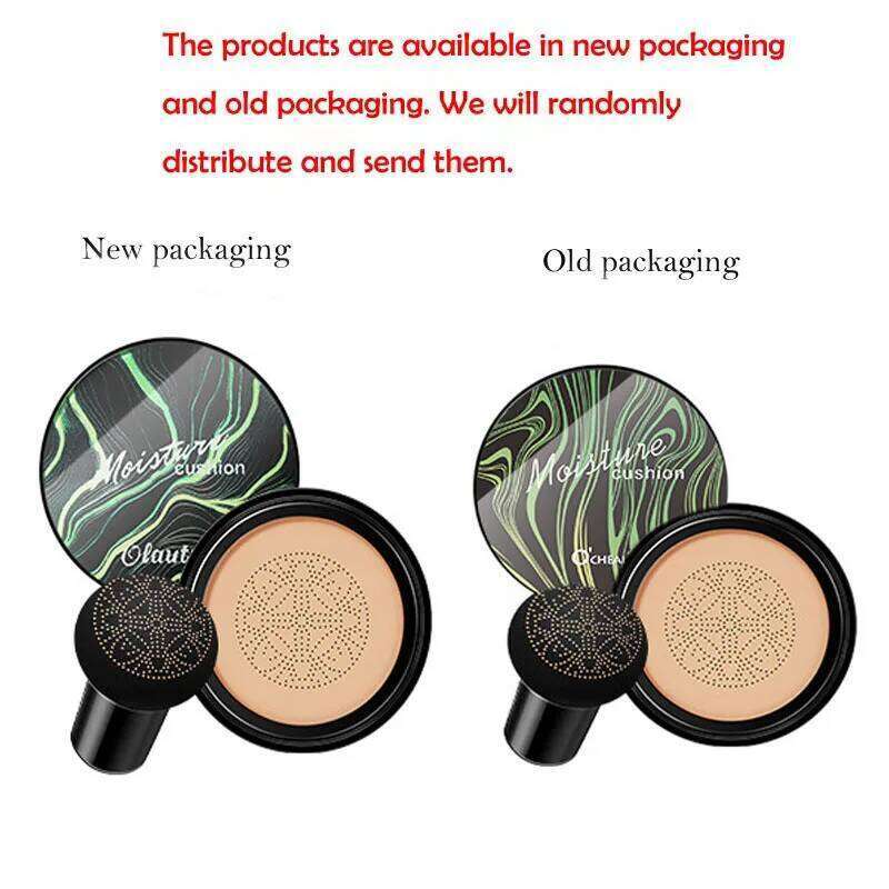 Ocheal BB Air Cushion Compact Make Up Foundation Concealer Cream for Face Cosmetics Makeup Mushroom Head Puff 26L0209