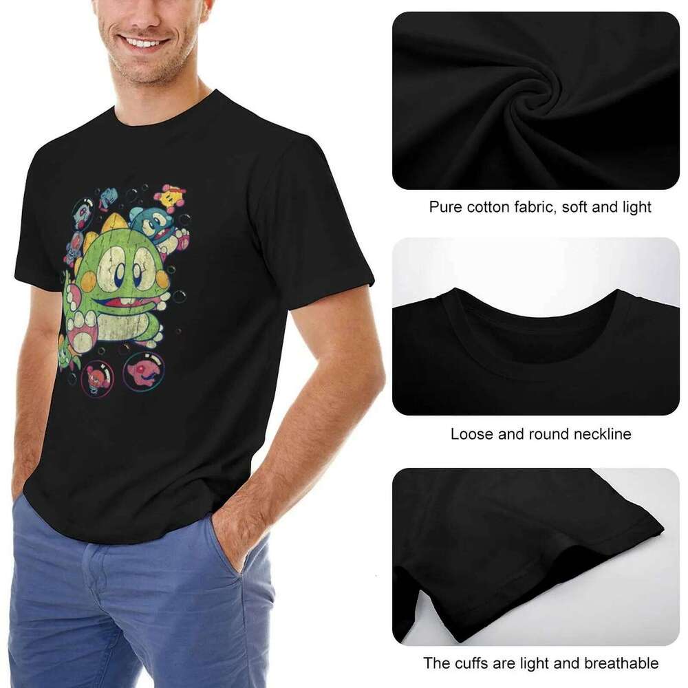 Bubble Bobble Vintage Action T-Shirt anime t shirts new edition quick-drying men tshirt X260209