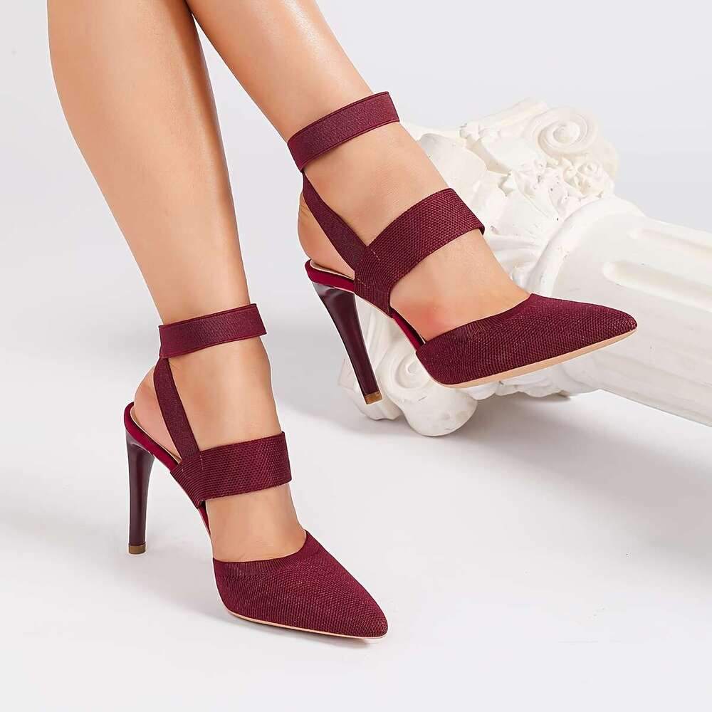 Stylish Summer Pointed Toe Slip On High Heels Elegant Breathable Versatile Women S Sandals For A Chic Look Women Shoes MOJIDASHU