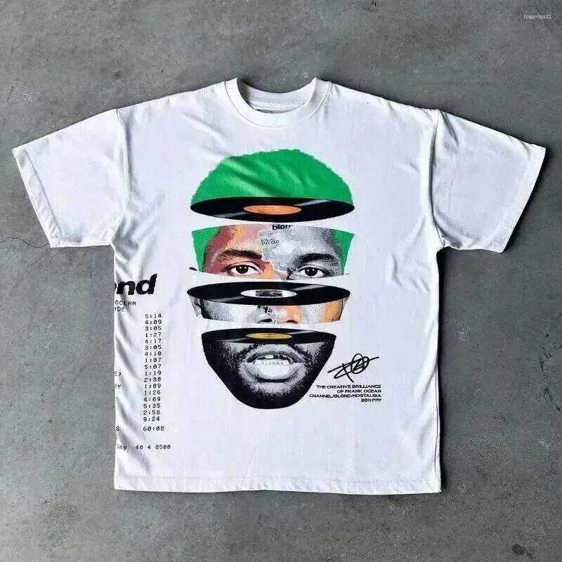 2000s Vintage Print Y2K Men's Summer Unisex Casual T-shirt Hip-hop X260209