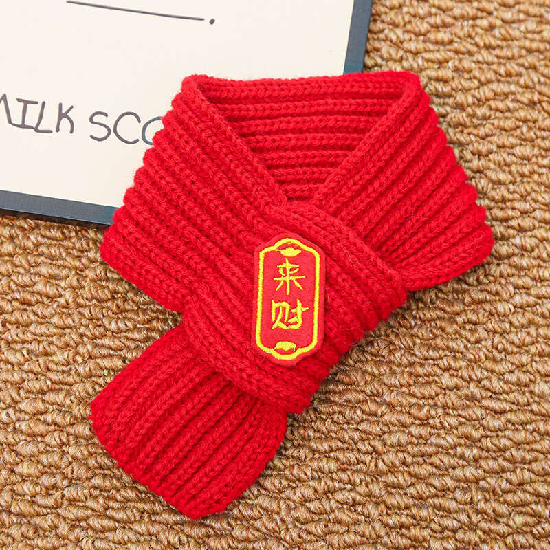 New Year Gift For Furry Friends Cat Dog Pet Neck Warmer Knitted Warm Festive Good Meaning Scarf clothes size 42cm*7cm