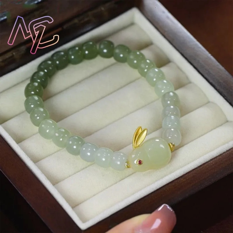 Natural Hetian Jade Flower Bracelet Agate Bangle Real Jewelry Tourmaline Exquisite Sexy Young Fashion Charm Gifts for Women Girl 260202
