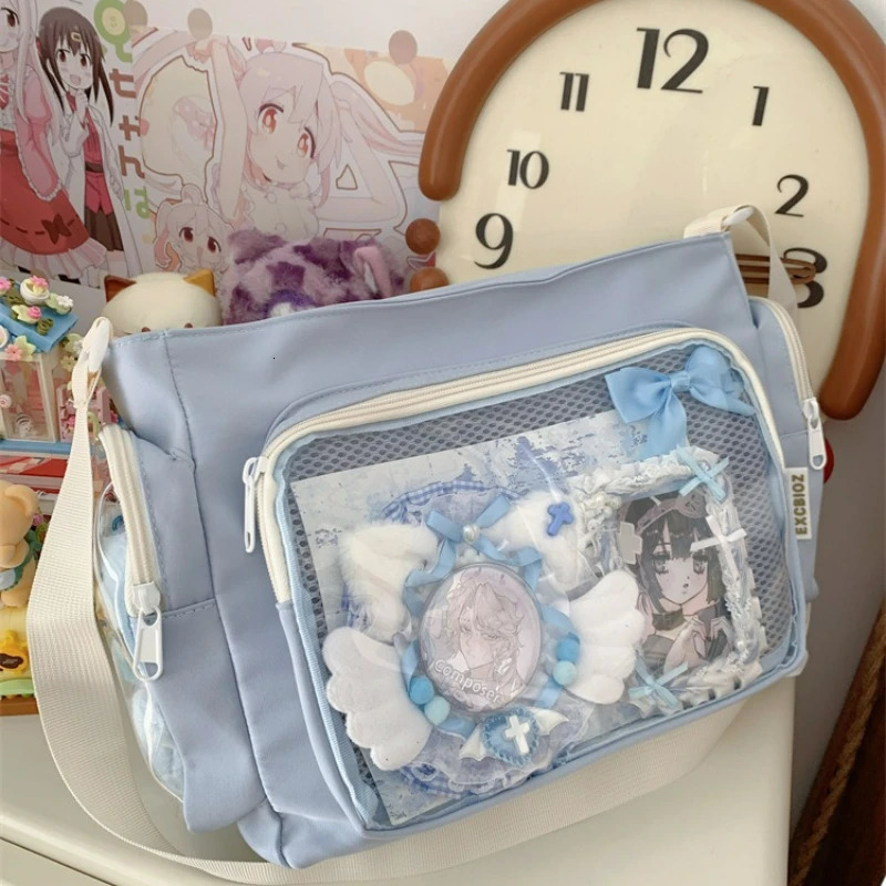 Trendy Transparent Simple Crossbody Bag for Girls Large Capacity School Shoulder Comfortable and Versatile Texture Ita 260208