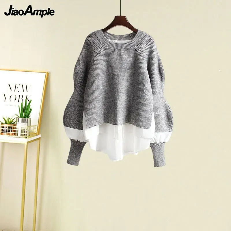 Womens Spring Autumn Fashion Two Piece Knit SweaterStrap A-line Skirt Suit Korean Elegant Pullover Dress Matching Set 260208