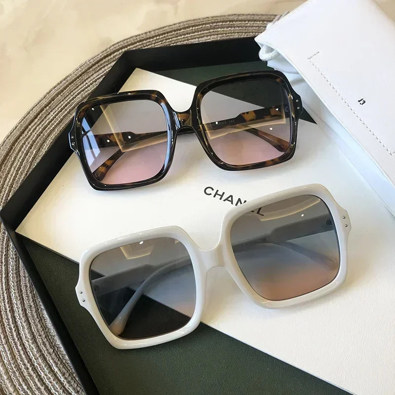 Sunglasse Vintage Oversize Square Big Frame Women Sun Glasses Black Fashion Gradient Female 260206