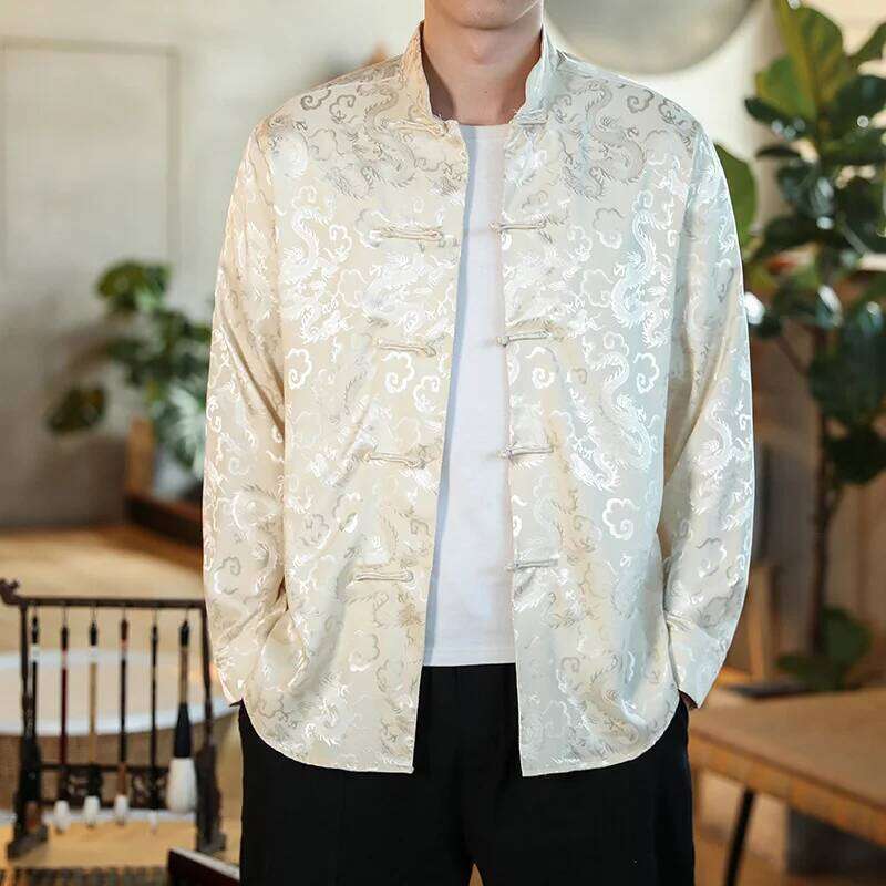 Mardi Hefxessdr Men s Modern Fashion Style Asian Tang Suit Dragon Shirt Kung Fu Coat Chinese Traditional Clothing Hanfu