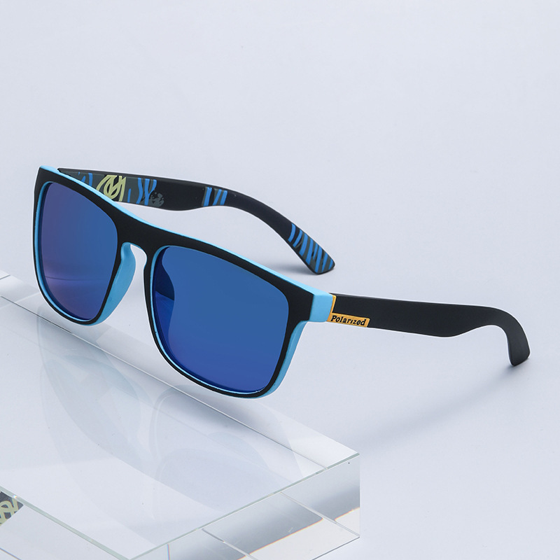 irregular Sunglasses New Men's Polarized Sunglasses Colorful Film Sports Elastic Paint PC Frame Glasses
