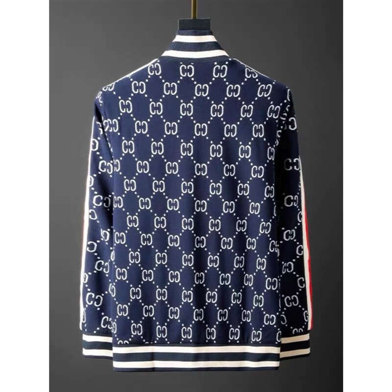 Spring And Autumn Jacket Set, Brand, Personalized Cardigan, Stand-Up Collar, Fashionable Casual Sports Two-Piece Set For Men