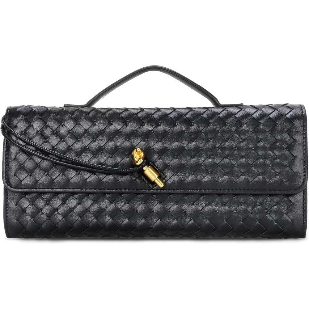 Trendy Woven Women Underarm Handbag Cute Satchels Crossbody Purse PU Wallet For Women Formal Satchel Leather Evening Bag Shoulder Handbag