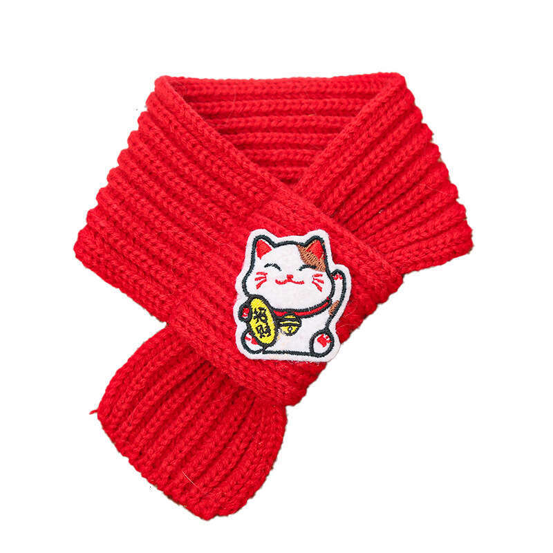 New Year Gift For Furry Friends Cat Dog Pet Neck Warmer Knitted Warm Festive Good Meaning Scarf clothes size 42cm*7cm